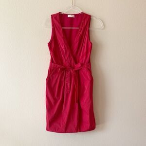 Anteprima Red V Neck Wrap front Tie Dress